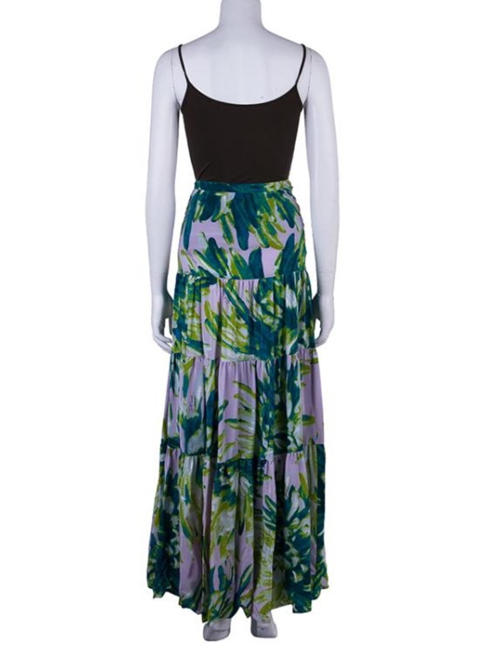 Just Cavalli Tropical Print Silk Maxi Skirt - Picture 4 of 10